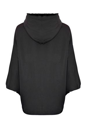 Black reversible jacket with hood LOU ANDREA | NZ25745BLACKLUW5MATBLACK